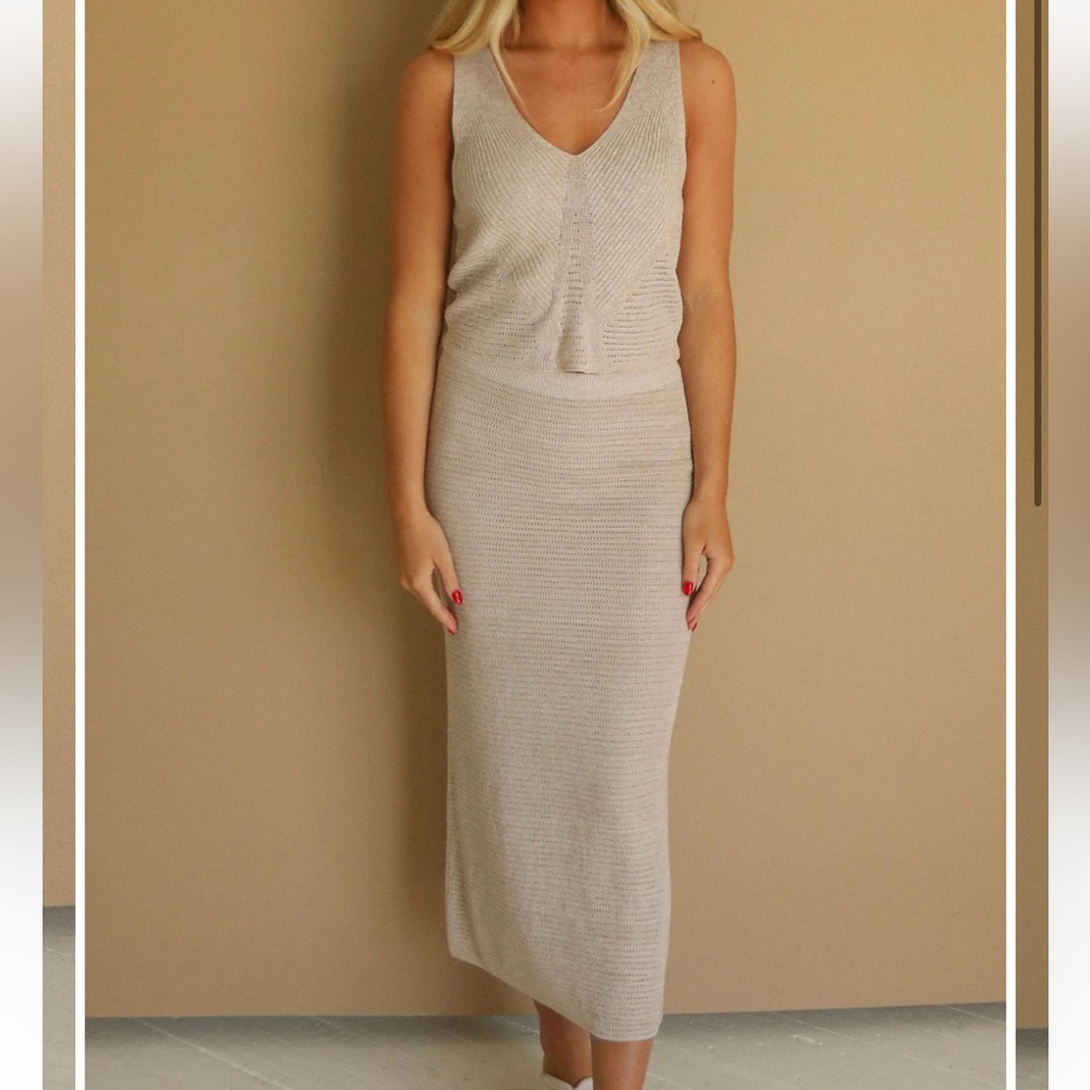 Z Supply Mykonos Midi Skirt and Matching Tank Size XS